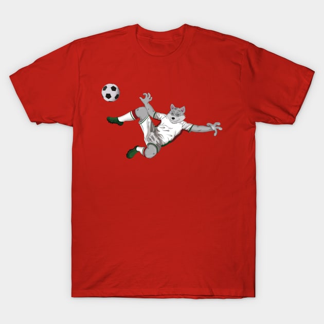 White/Green/Red Futbol/Soccer T-Shirt by WorldSportsCulture